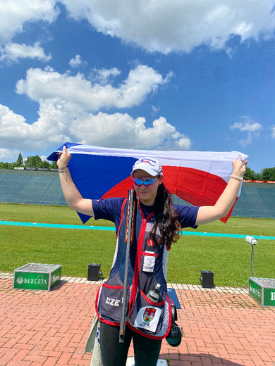 Martina Matějkova - juniorská mistryně Evropy v kategorii Trap.j